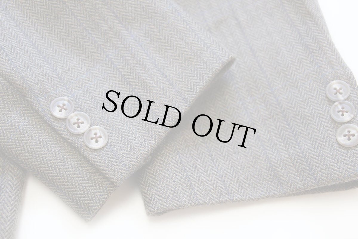 画像8: 80s USA製 Burberrys PRORSUM バーバリー SAKS FIFTH AVENUE 2つボタン ヘリンボーン ツイード ウール テーラードジャケット★ブレザー (8)