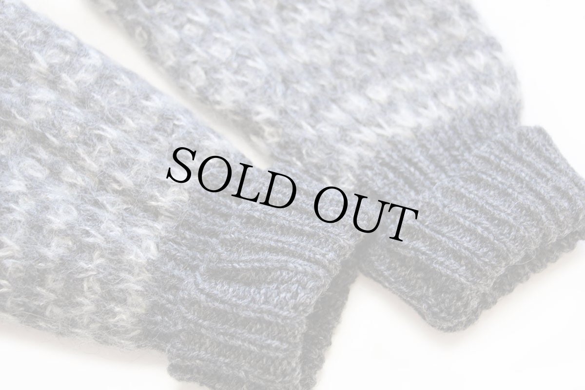 画像6: スコットランド製 Cheviot シェットランド ウール×モヘヤ×コットンニット セーター (6)