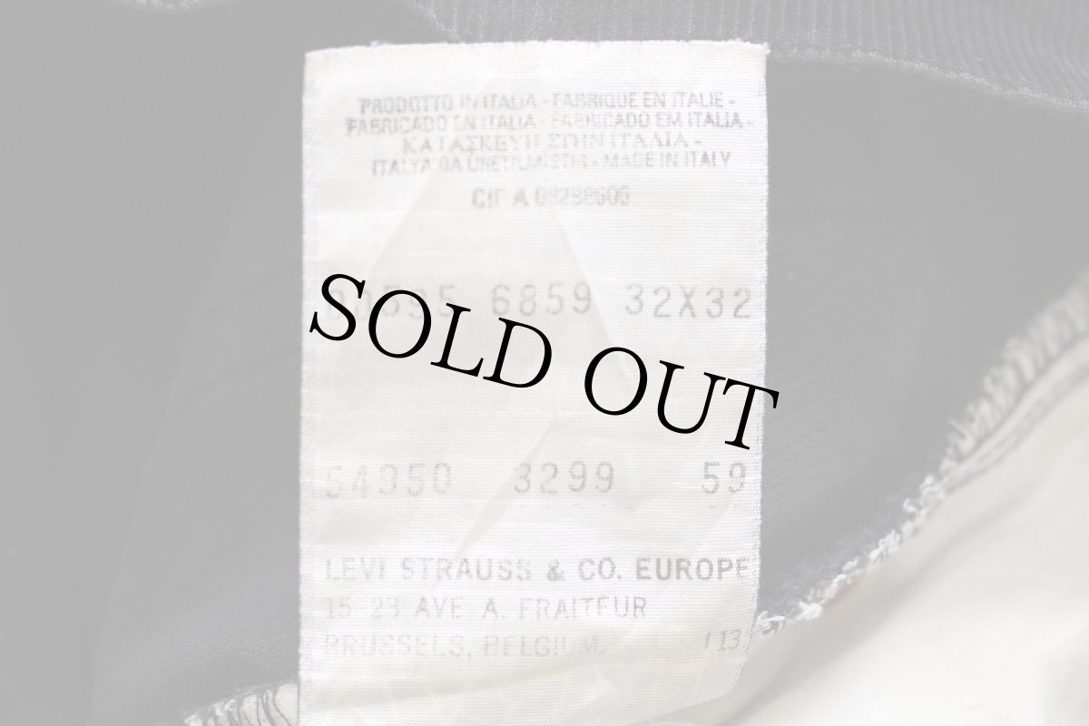 画像7: 90s イタリア製 Levi'sリーバイス 595 ストレッチ コーデュロイパンツ 黒 W32★ユーロ (7)