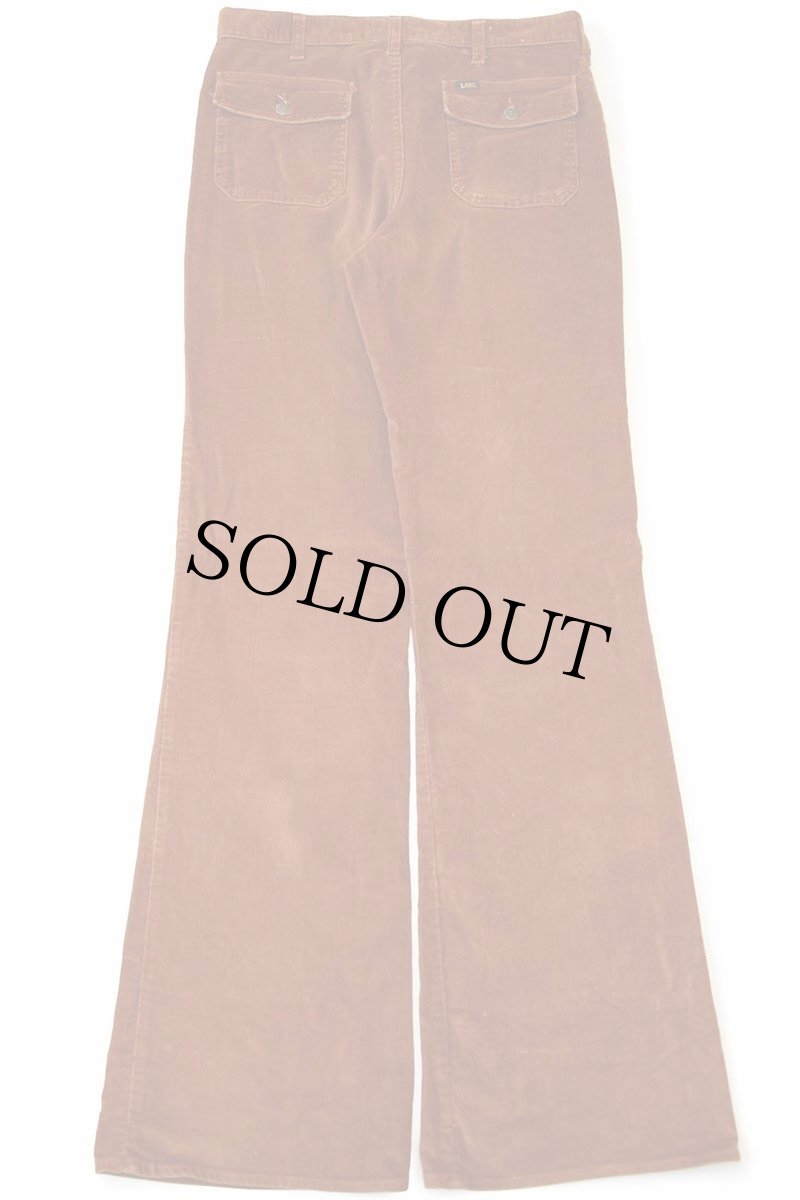 画像3: 70s USA製 Leeリー フレア コーデュロイパンツ 茶 w33 (3)