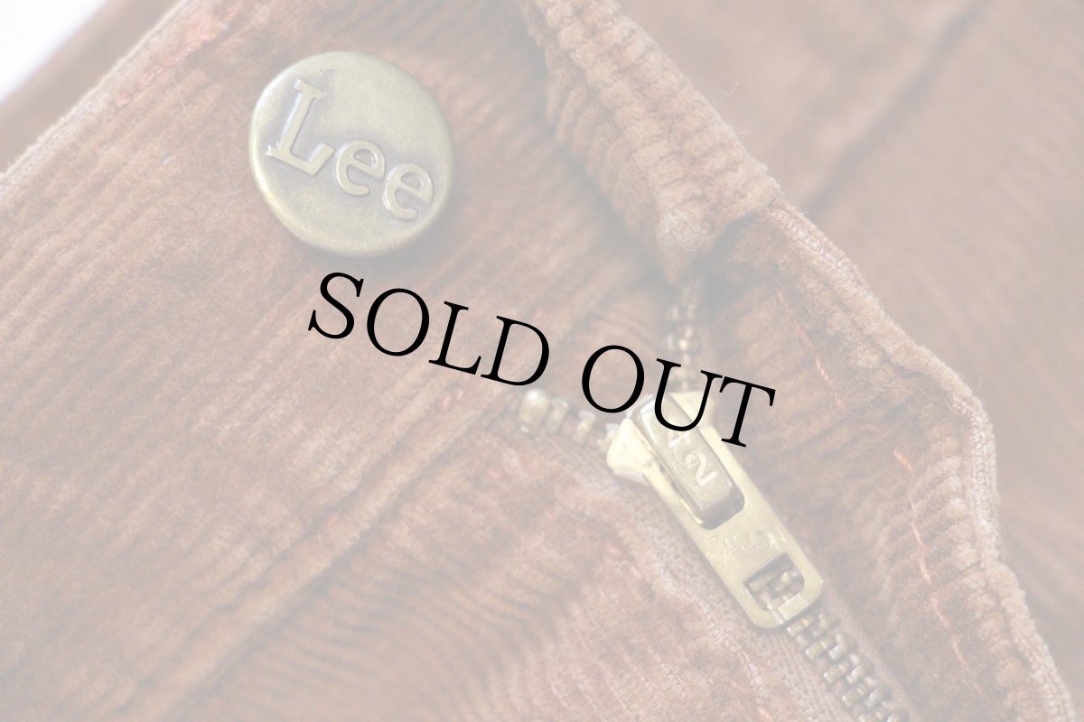 画像7: 70s USA製 Leeリー フレア コーデュロイパンツ 茶 w33 (7)