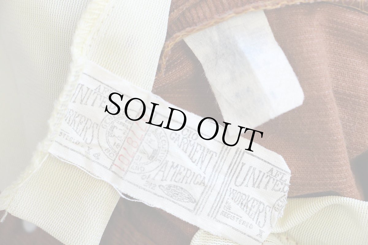 画像6: 70s USA製 Leeリー フレア コーデュロイパンツ 茶 w33 (6)