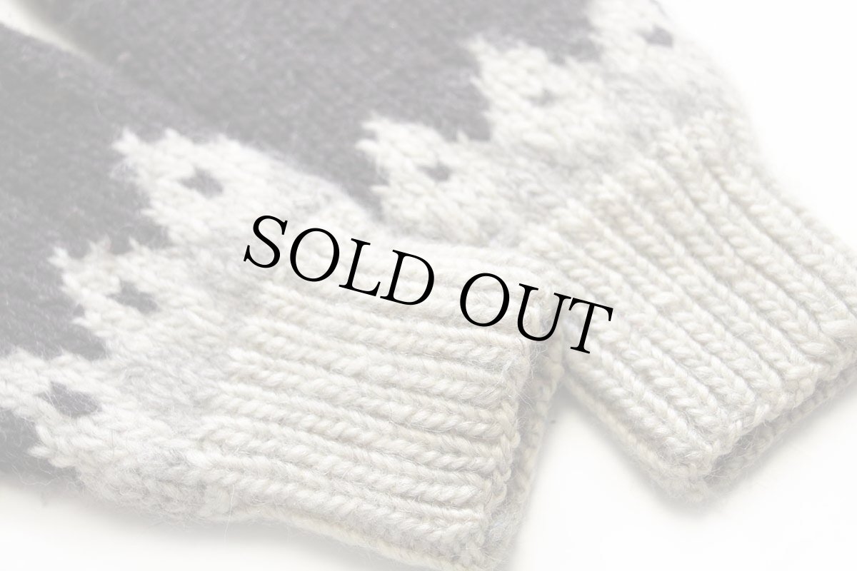 画像6: VIKING ICELAND STYLE 丸ヨーク ノルディック柄 ウールニット セーター M (6)