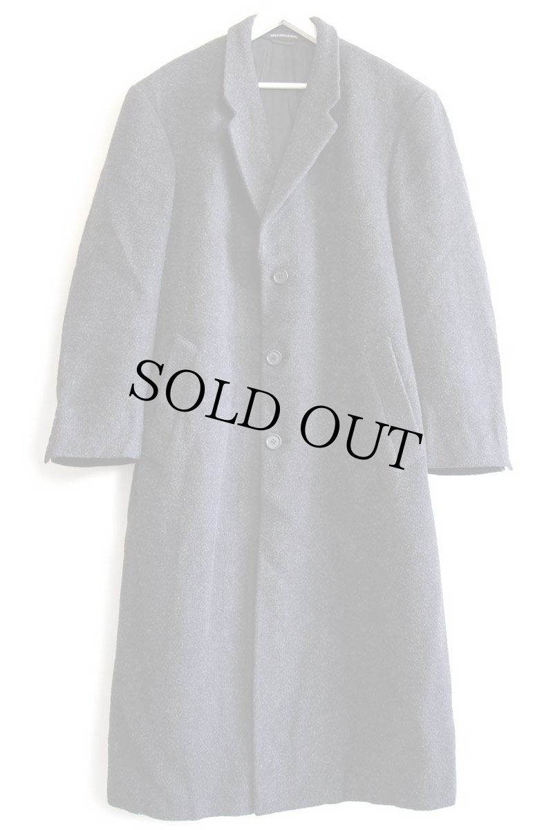 画像2: 90s RALPH ラルフローレン ウール カシミヤ チェスターコート チャコールグレー R44 (2)