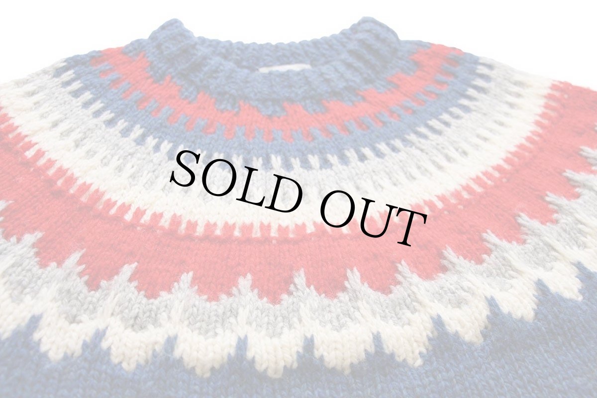 画像3: デンマーク製 Danspun 丸ヨーク ノルディック柄 スコティッシュ ウール ハンドニット セーター (3)