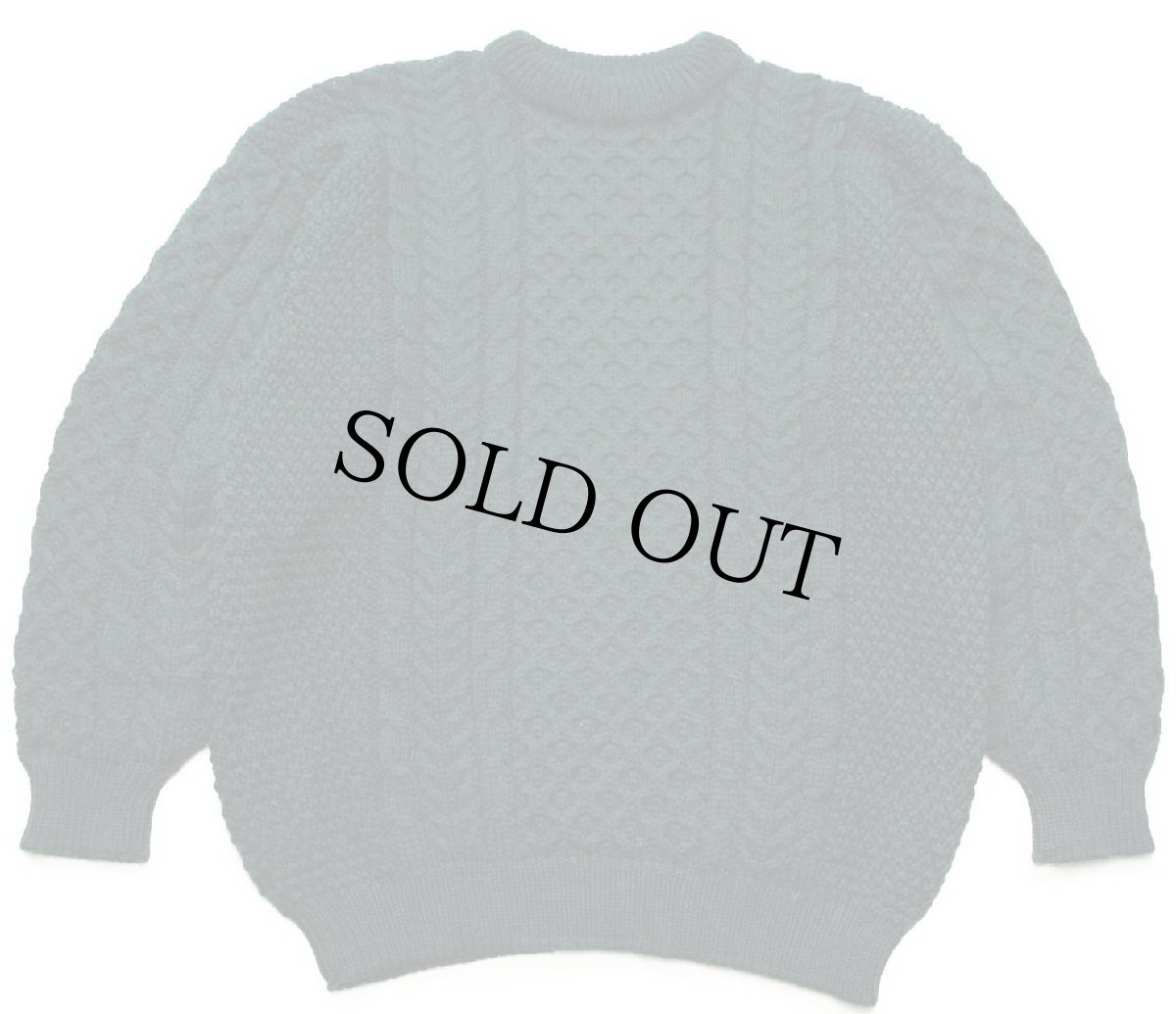 画像1: アイルランド製 John Molloy ケーブル編み ウール ハンドニット セーター 深緑★フィッシャーマン (1)