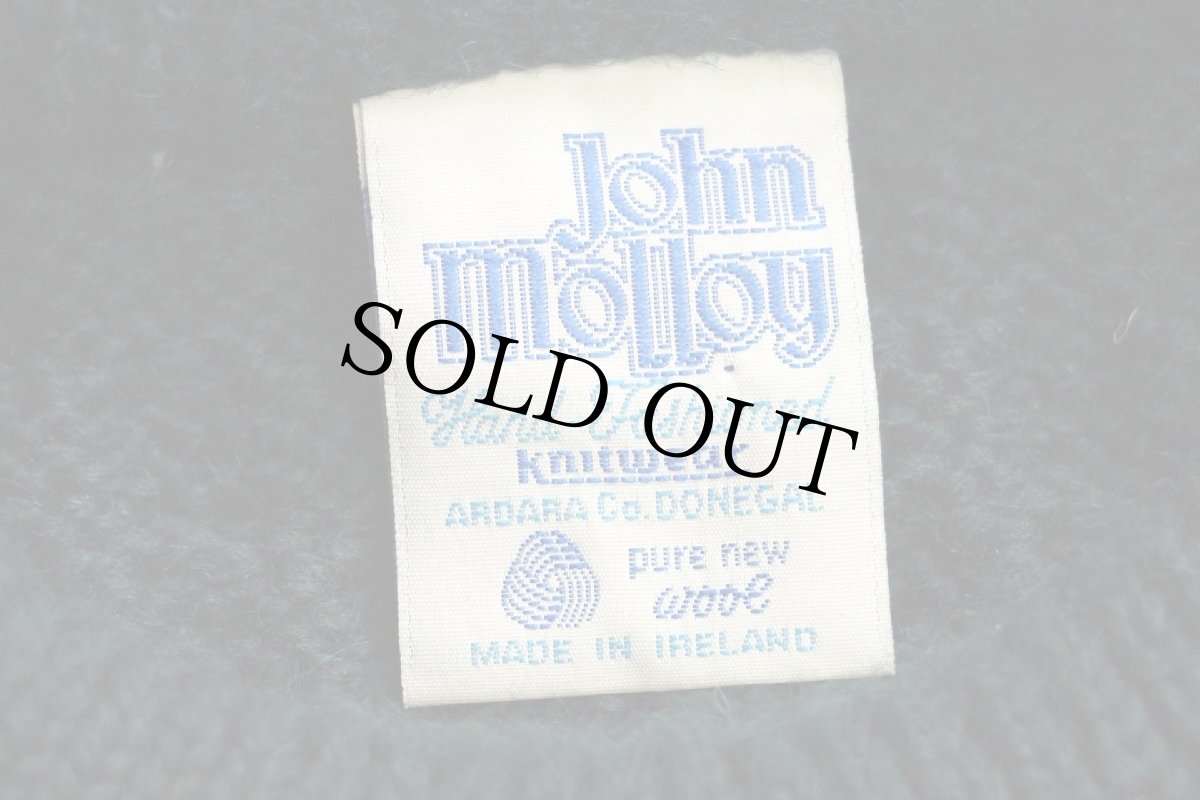 画像4: アイルランド製 John Molloy ケーブル編み ウール ハンドニット セーター 深緑★フィッシャーマン (4)