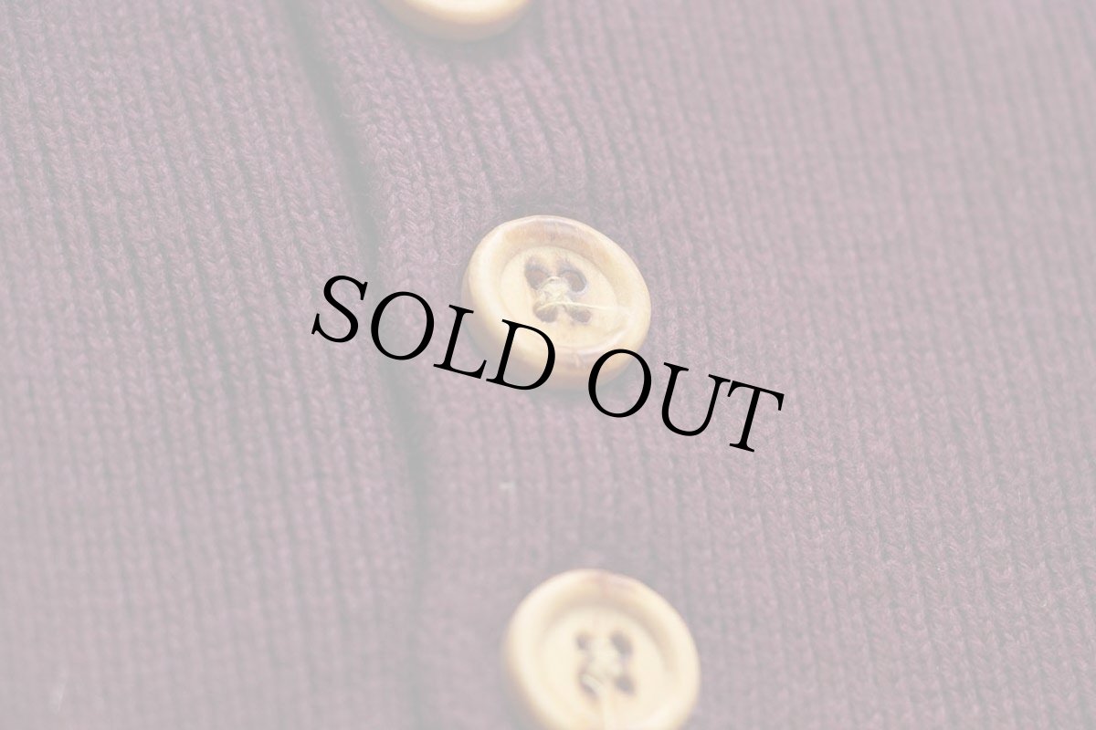 画像5: 90s EddieBauerエディーバウアー 5ボタン ヘンリーネック コットンニット セーター ワインレッド L (5)