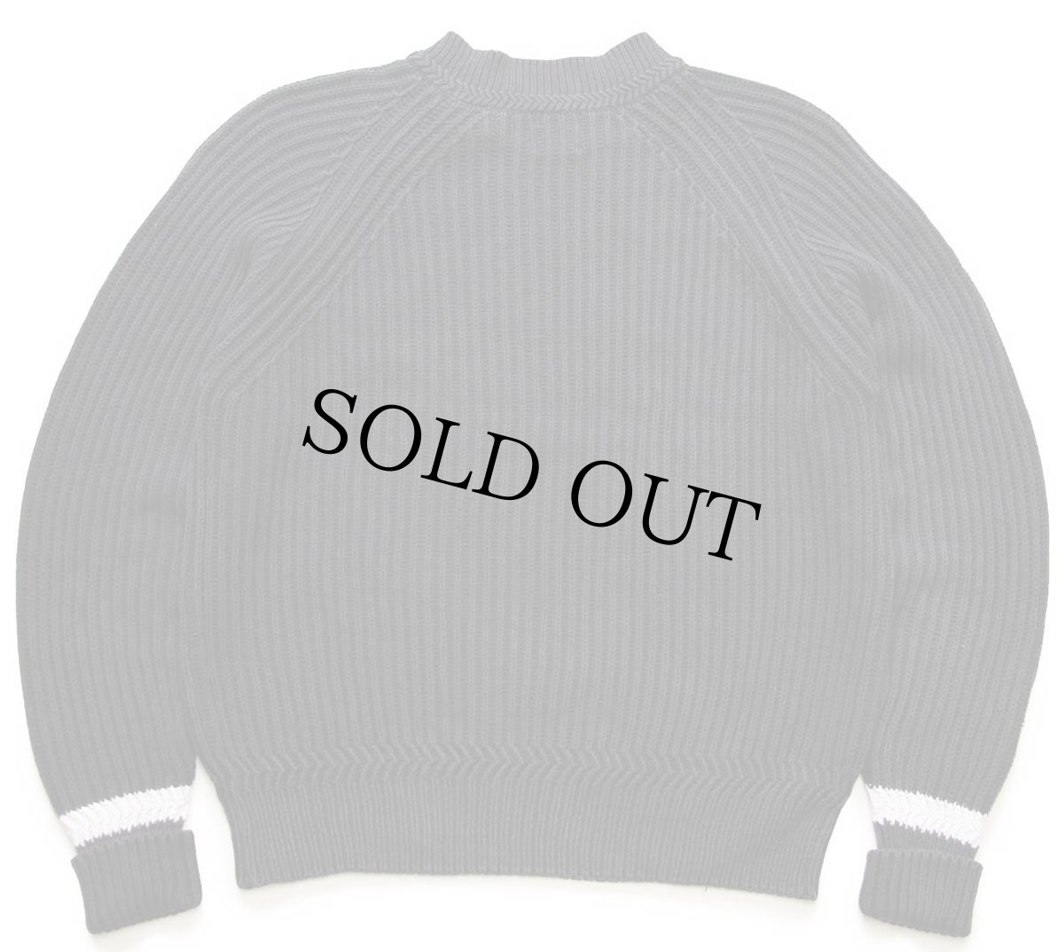 画像2: 90s GAPギャップ ライン入り ローゲージ コットンニット セーター 炭黒 M (2)