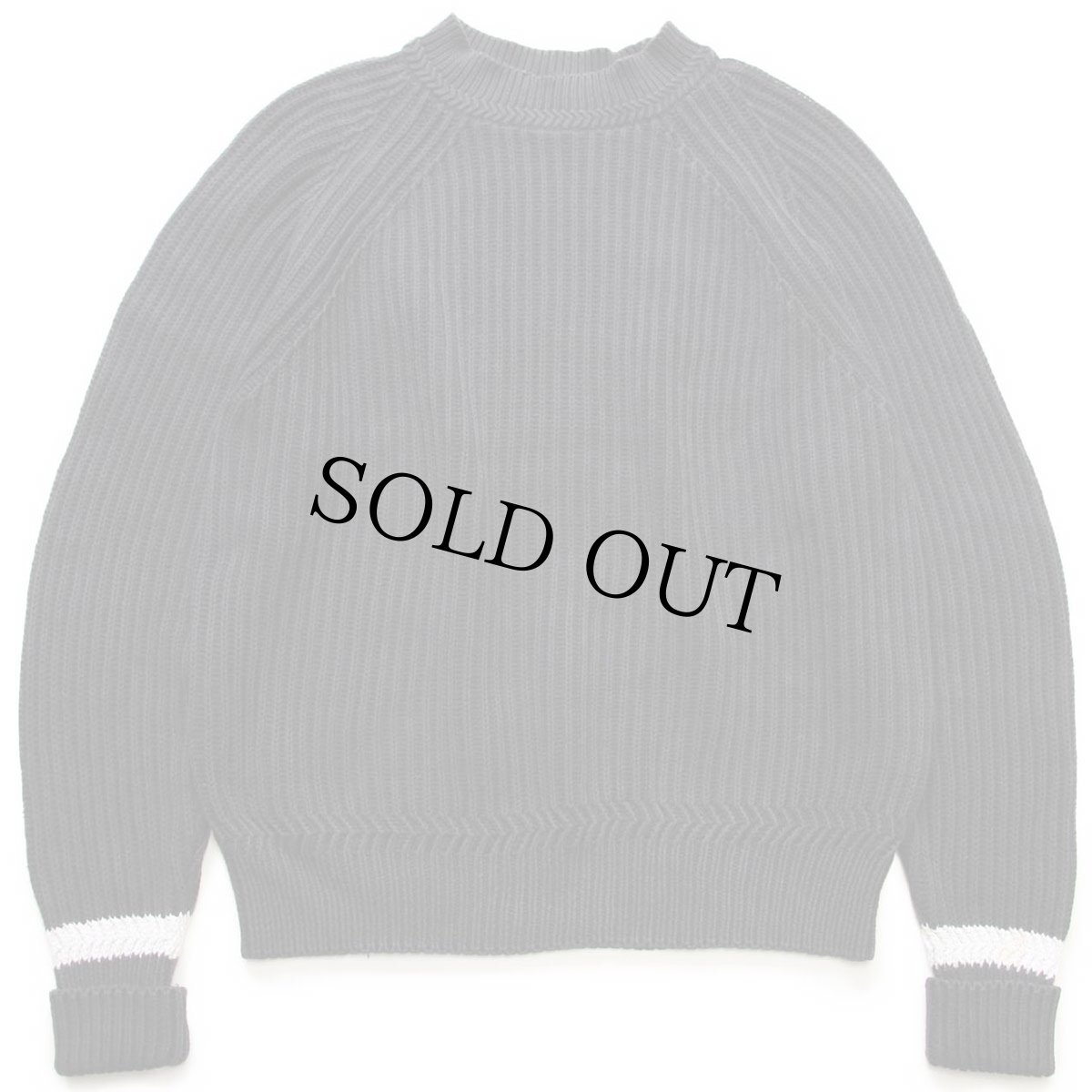 画像1: 90s GAPギャップ ライン入り ローゲージ コットンニット セーター 炭黒 M (1)