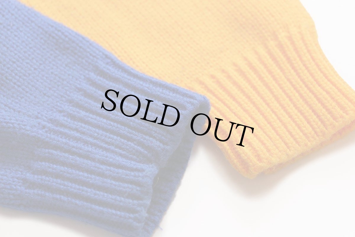 画像6: 90s Disneyディズニー ミッキー マウス マルチカラー 切り替え アクリルニット セーター 赤×青×黄 XL (6)