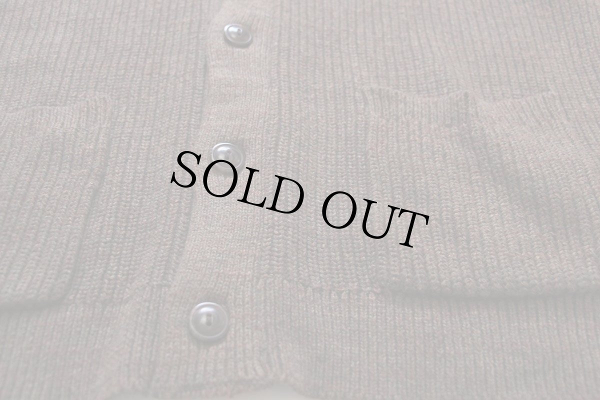 画像6: ポロ ラルフローレン ショールカラー パチポケ ローゲージ コットンニット カーディガン オリーブ ミックス L (6)