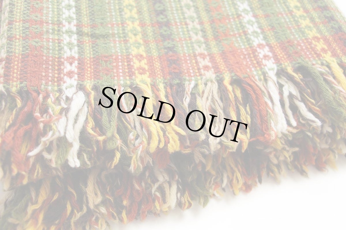 画像6: 60s AMANA 織り柄 ウール ブランケット (6)