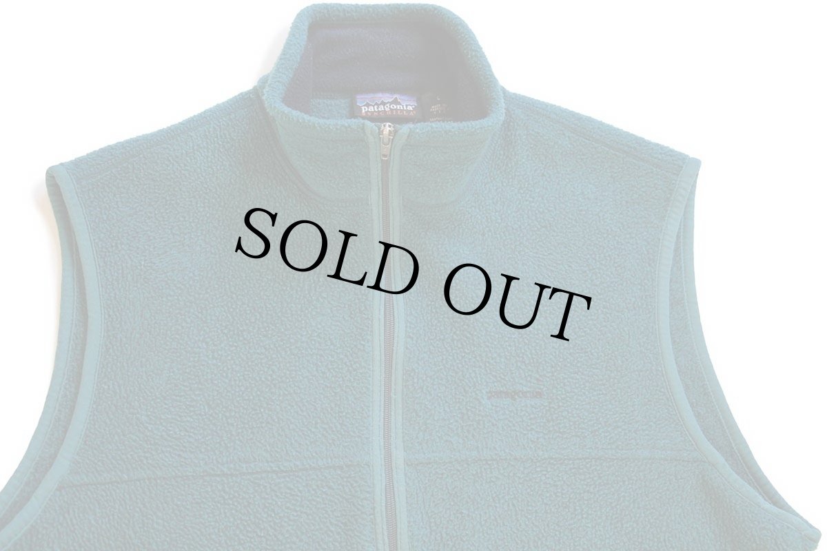 画像3: 90s USA製 patagoniaパタゴニア ロゴ刺繍 シンチラ フリースベスト 緑 L (3)
