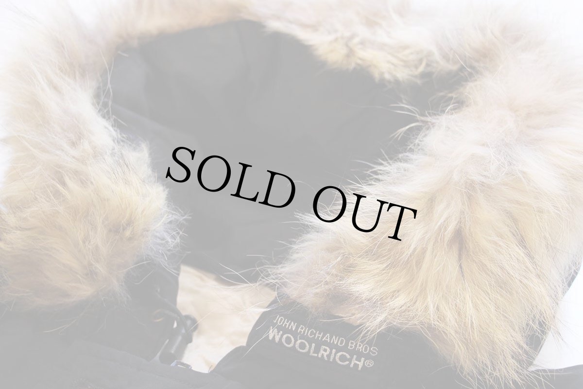 画像6: 00s USA製 WOOLRICH JOHN RICH&BROS ウールリッチ コヨーテファー アークティックパーカー ダウンコート 黒★B-9タイプ (6)