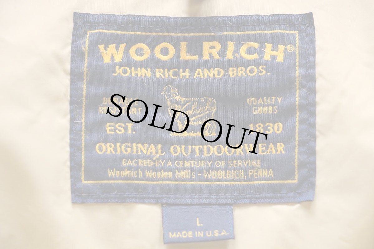 画像4: 00s USA製 WOOLRICH JOHN RICH&BROS ウールリッチ コヨーテファー アークティックパーカー ダウンコート 紺 フェード L★B-9タイプ (4)