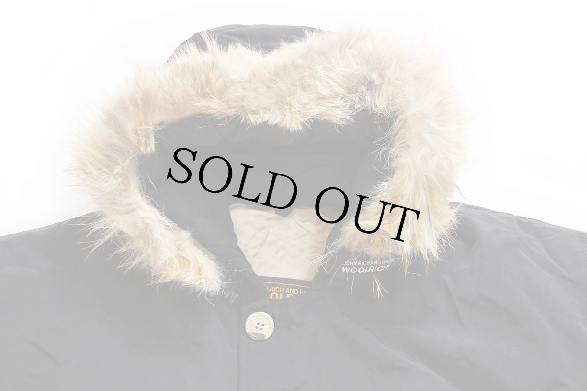 画像3: 00s USA製 WOOLRICH JOHN RICH&BROS ウールリッチ コヨーテファー アークティックパーカー ダウンコート 黒★B-9タイプ (3)