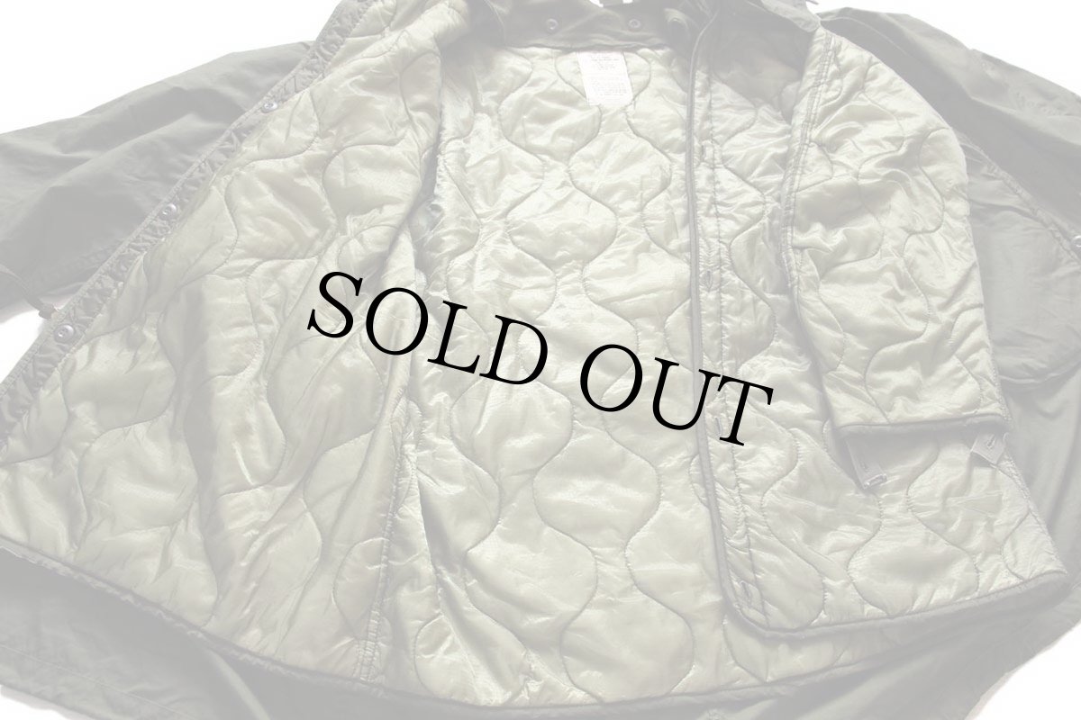 画像6: 80s 米軍 U.S.ARMY キルティングライナー&フード付き M-65 パーカー S★モッズコート フィッシュテール フルセット (6)