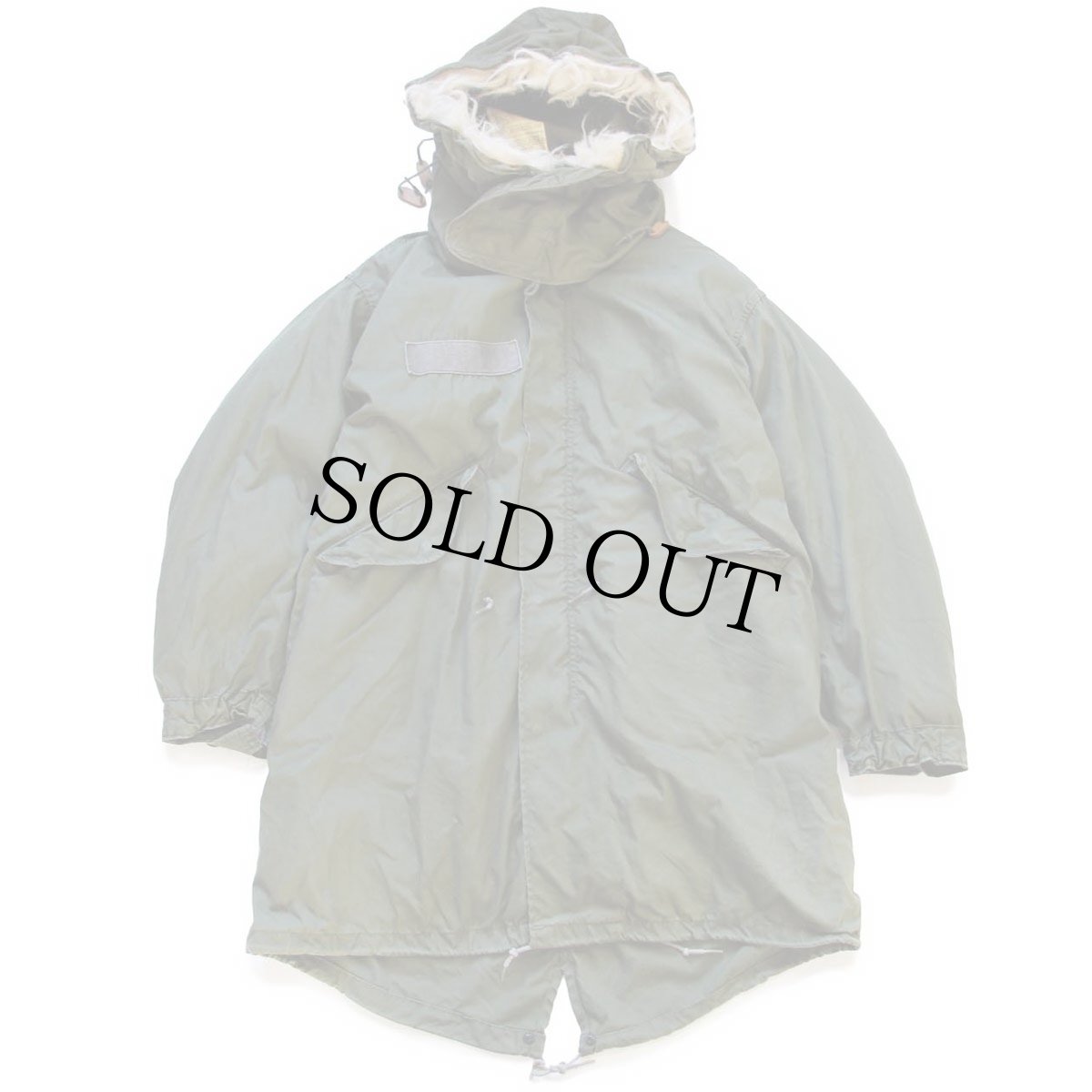 画像1: 80s 米軍 U.S.ARMY キルティングライナー&フード付き M-65 パーカー XS★モッズコート フィッシュテール フルセット (1)