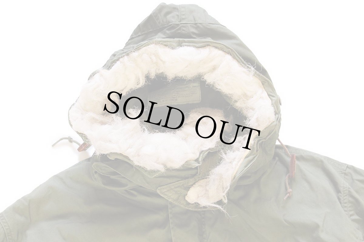 画像3: 80s 米軍 U.S.ARMY キルティングライナー&フード付き M-65 パーカー S★モッズコート フィッシュテール フルセット (3)