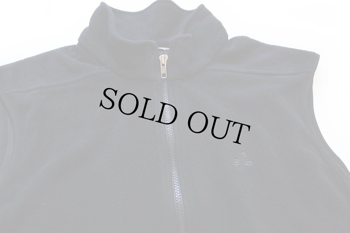 画像3: 90s USA製 EMS ワンポイント ロゴ刺繍 POLARTEC WINDBLOC フリースベスト 黒 M (3)