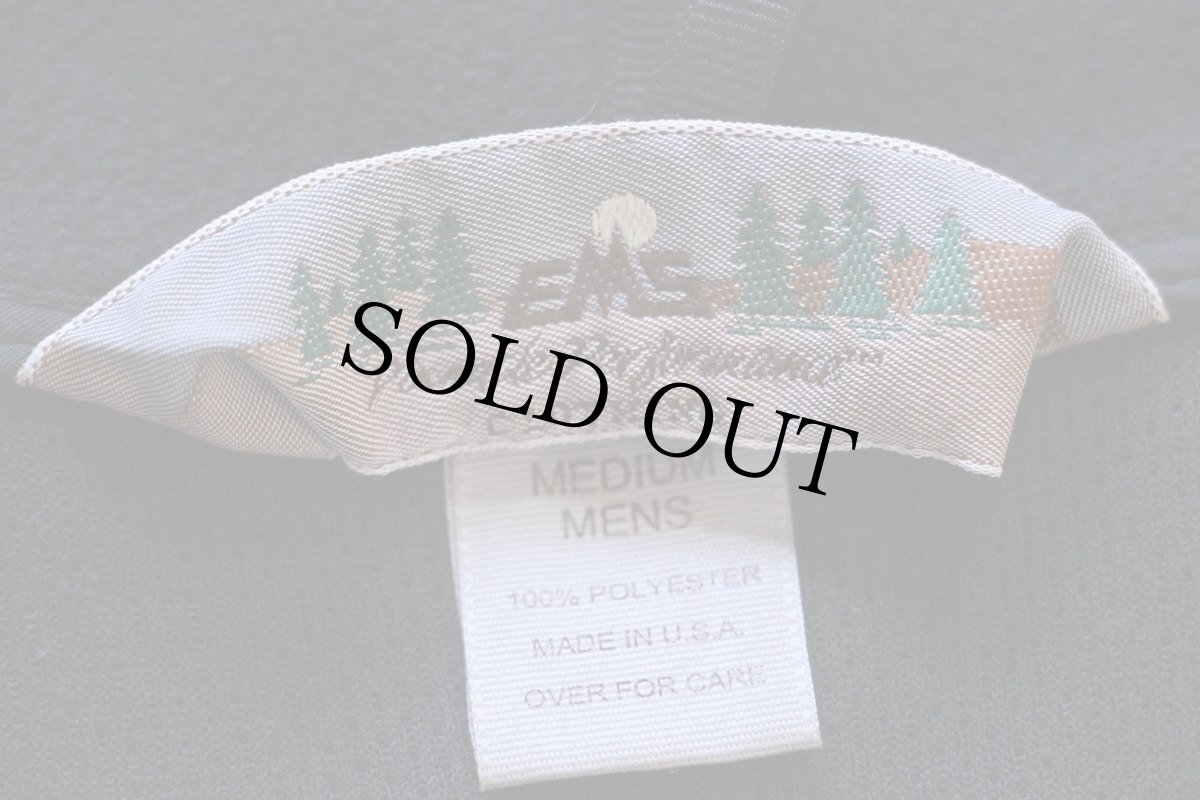 画像4: 90s USA製 EMS ワンポイント ロゴ刺繍 POLARTEC WINDBLOC フリースベスト 黒 M (4)