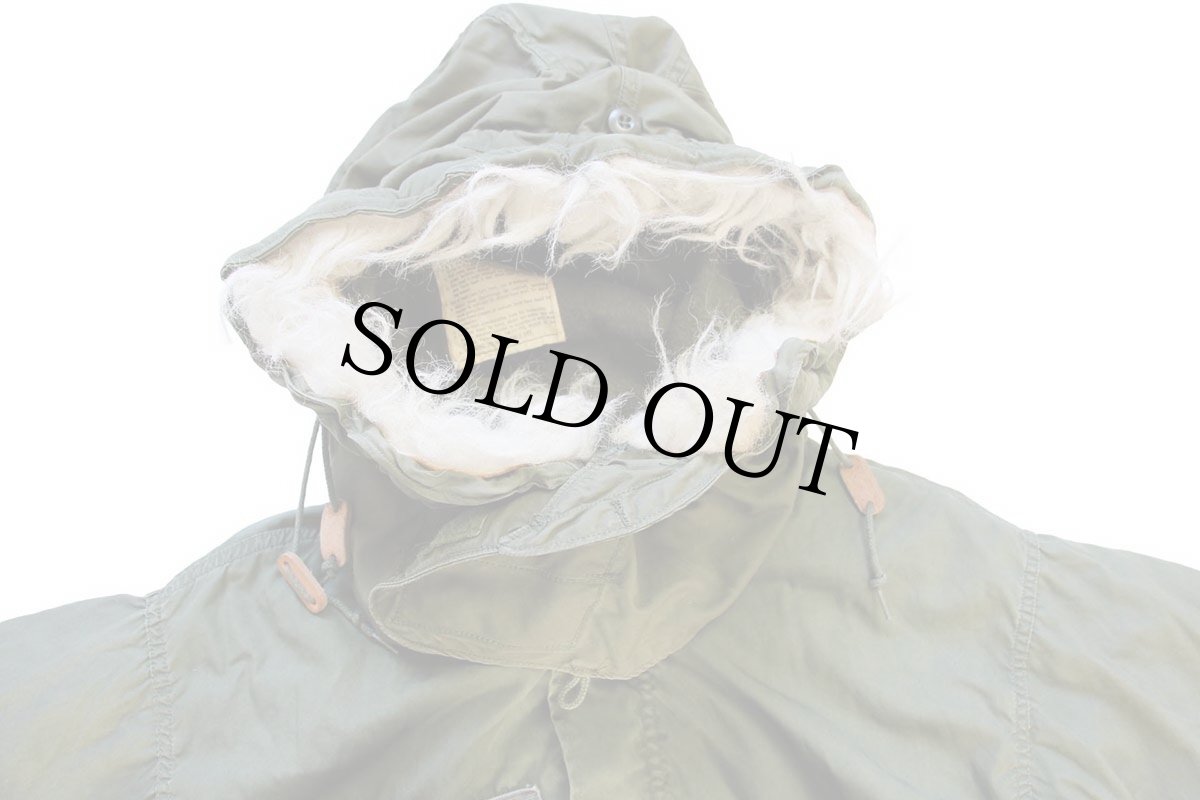 画像3: 80s 米軍 U.S.ARMY キルティングライナー&フード付き M-65 パーカー XS★モッズコート フィッシュテール フルセット (3)