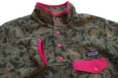 画像3: patagoniaパタゴニア フラワー 総柄 シンチラ フリース スナップT BLFT W-M (3)