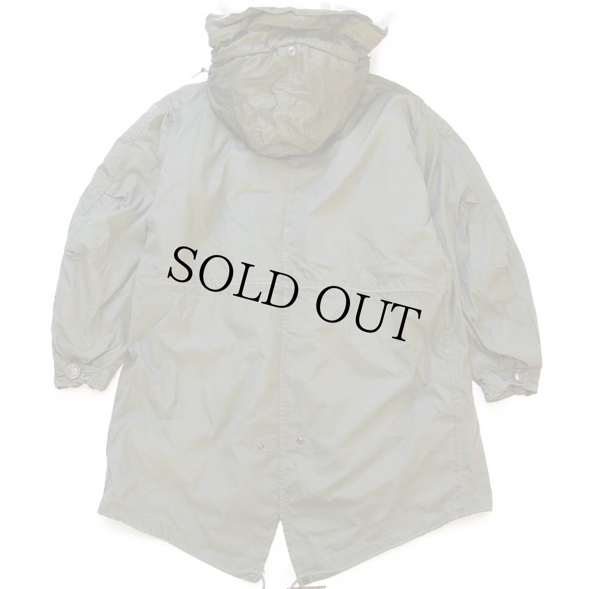 画像2: 70s 米軍 U.S.ARMY キルティングライナー&フード付き M-65 パーカー S-R★モッズコート フィッシュテール フルセット (2)