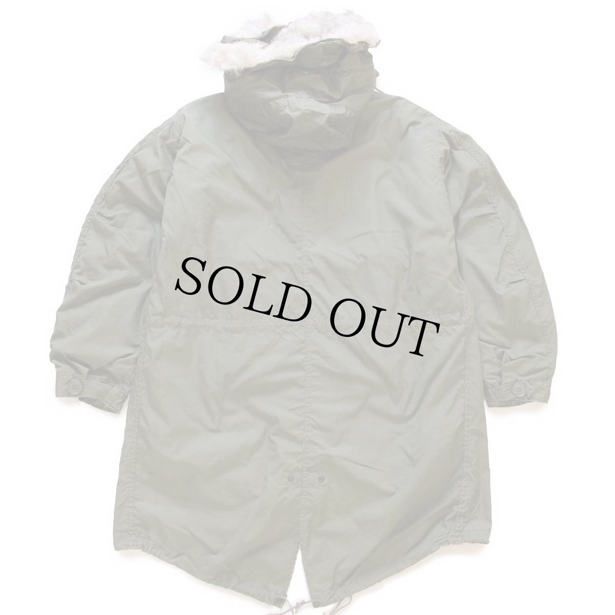 画像2: 80s 米軍 U.S.ARMY キルティングライナー&フード付き M-65 パーカー S★モッズコート フィッシュテール フルセット (2)