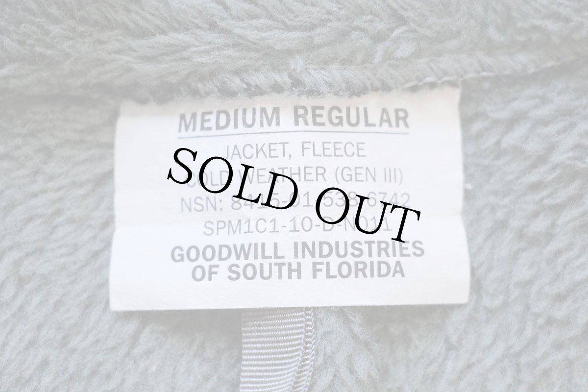 画像4: 10 米軍 U.S.AIR FORCE パッチ付き ECWCS GEN3 LEVEL3 フリースジャケット フォリアージグリーン M-R (4)