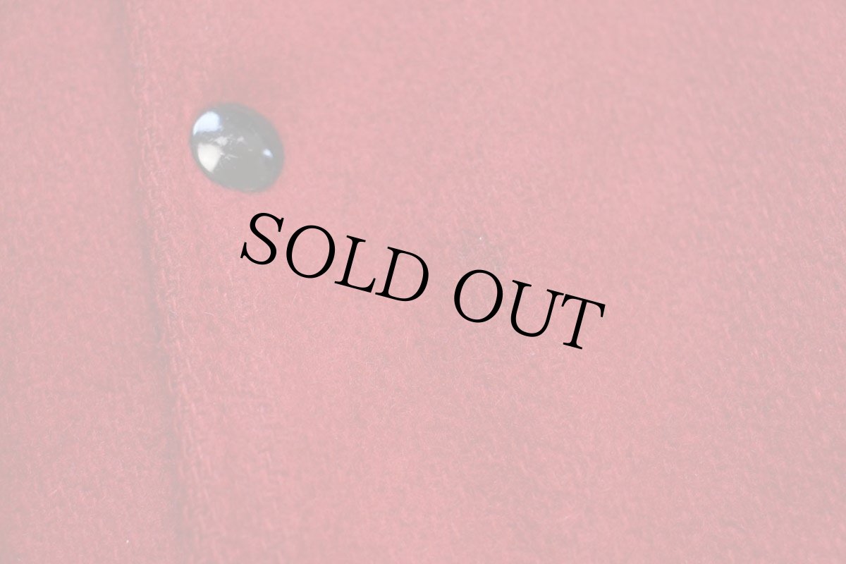 画像7: 60s THE STANDARD PENNANT レタードパッチ&チェーン刺繍 ツートン キルティングライナー メルトン ウール スタジャン 赤×黒 (7)