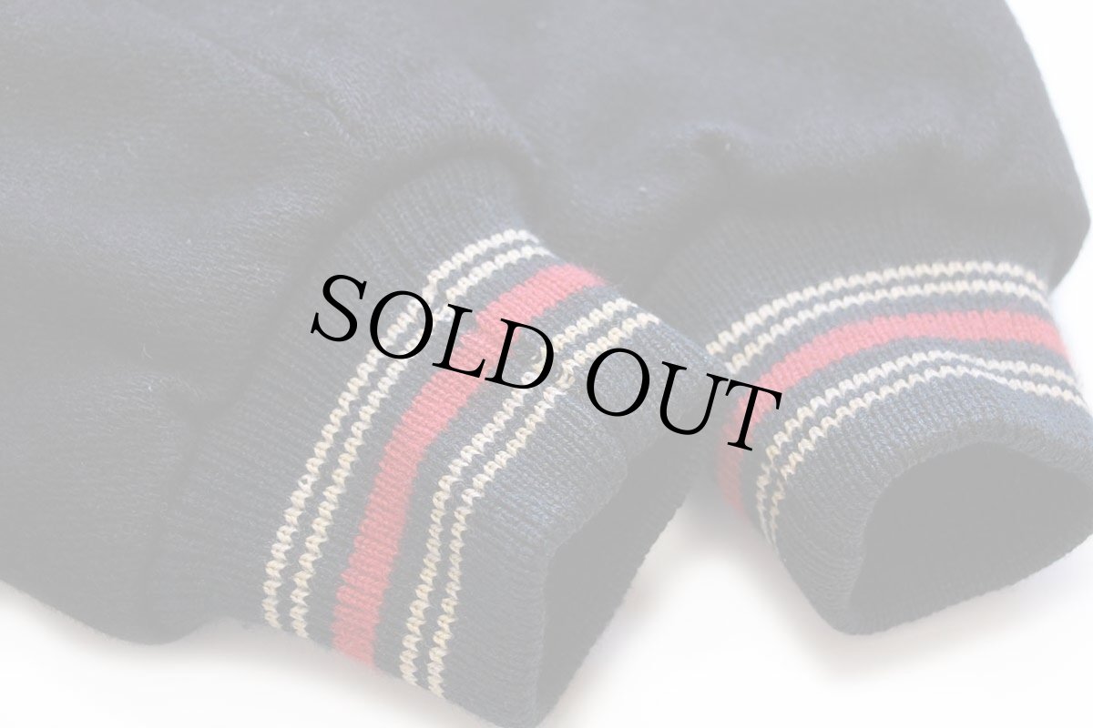 画像8: 60s THE STANDARD PENNANT レタードパッチ&チェーン刺繍 ツートン キルティングライナー メルトン ウール スタジャン 赤×黒 (8)