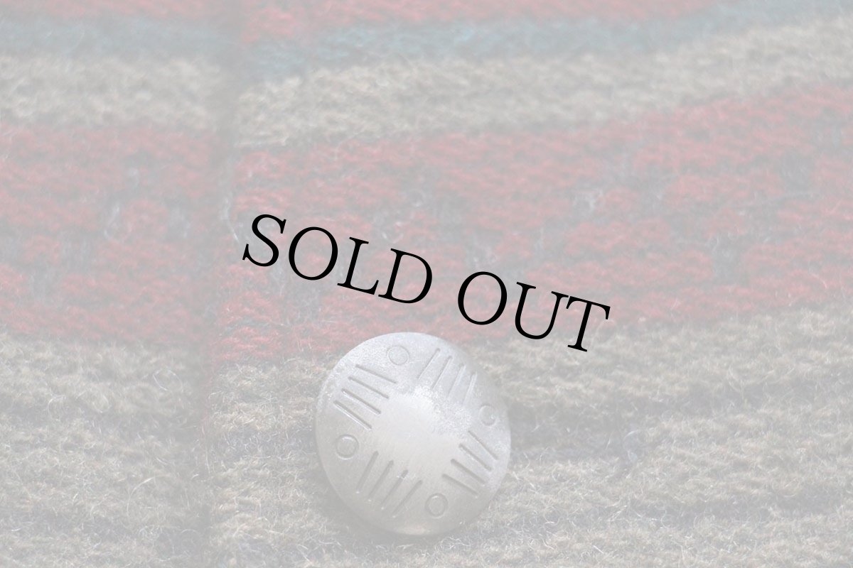 画像6: 90s USA製 Woolrichウールリッチ フォークロア柄 コンチョボタン キルティングライナー ウール ブランケット コート L (6)