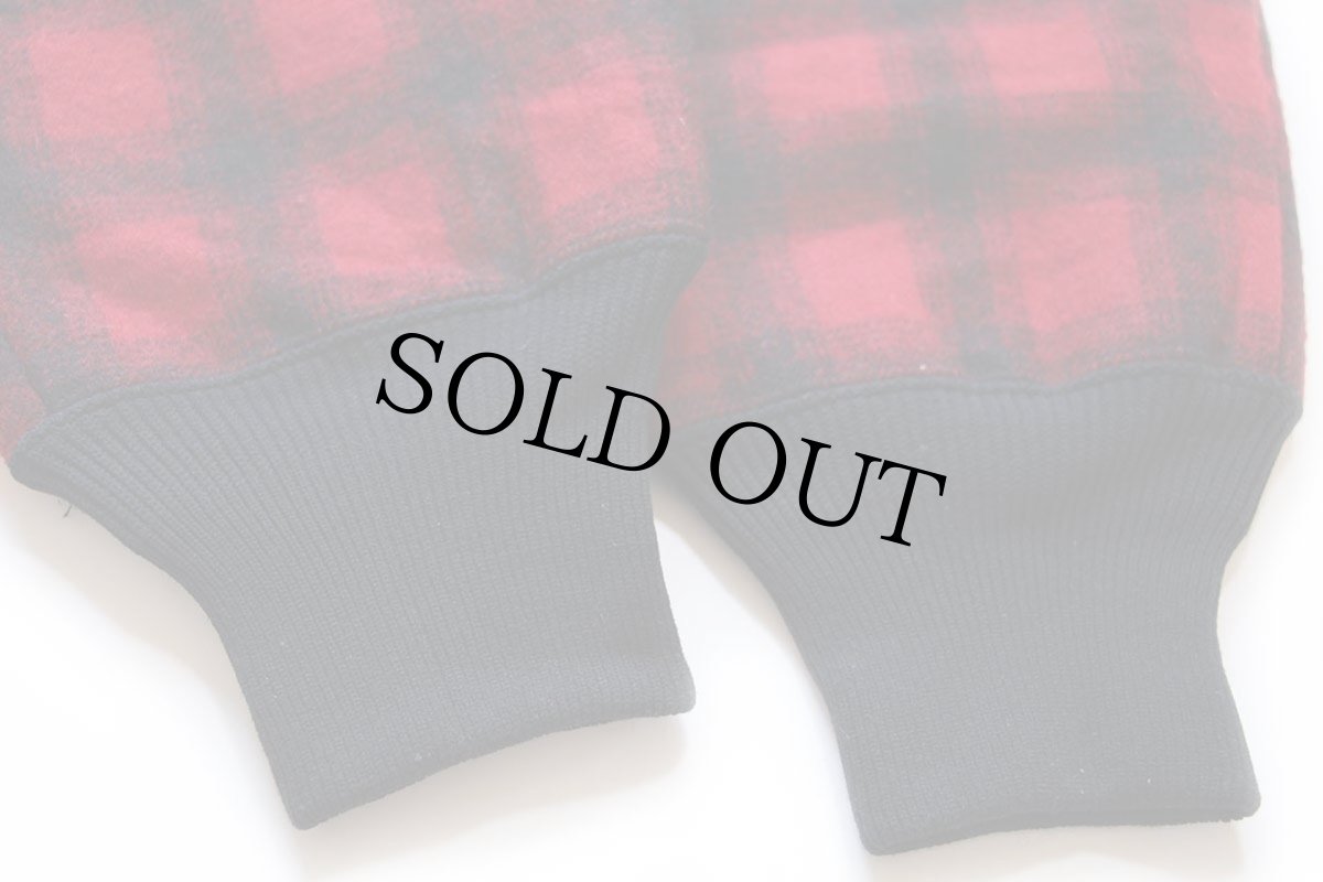 画像8: 70s USA製 Woolrichウールリッチ チェック キルティングライナー ウール ハンティングパンツ 赤×黒 34 (8)