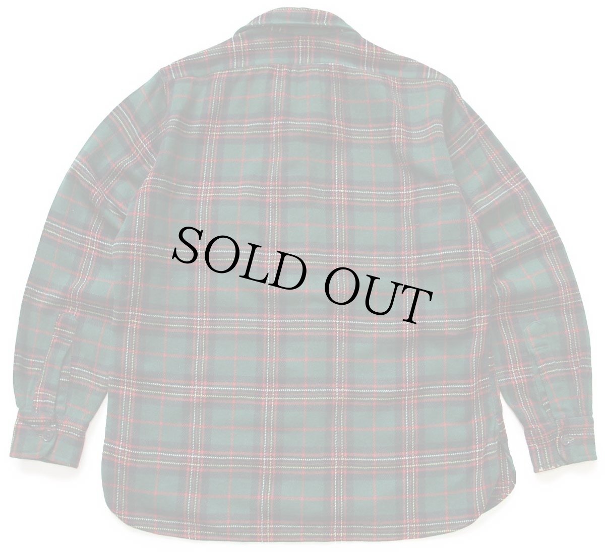 画像2: 40s McGREGORマクレガー タータンチェック マチ付き ウールシャツ ボロ (2)