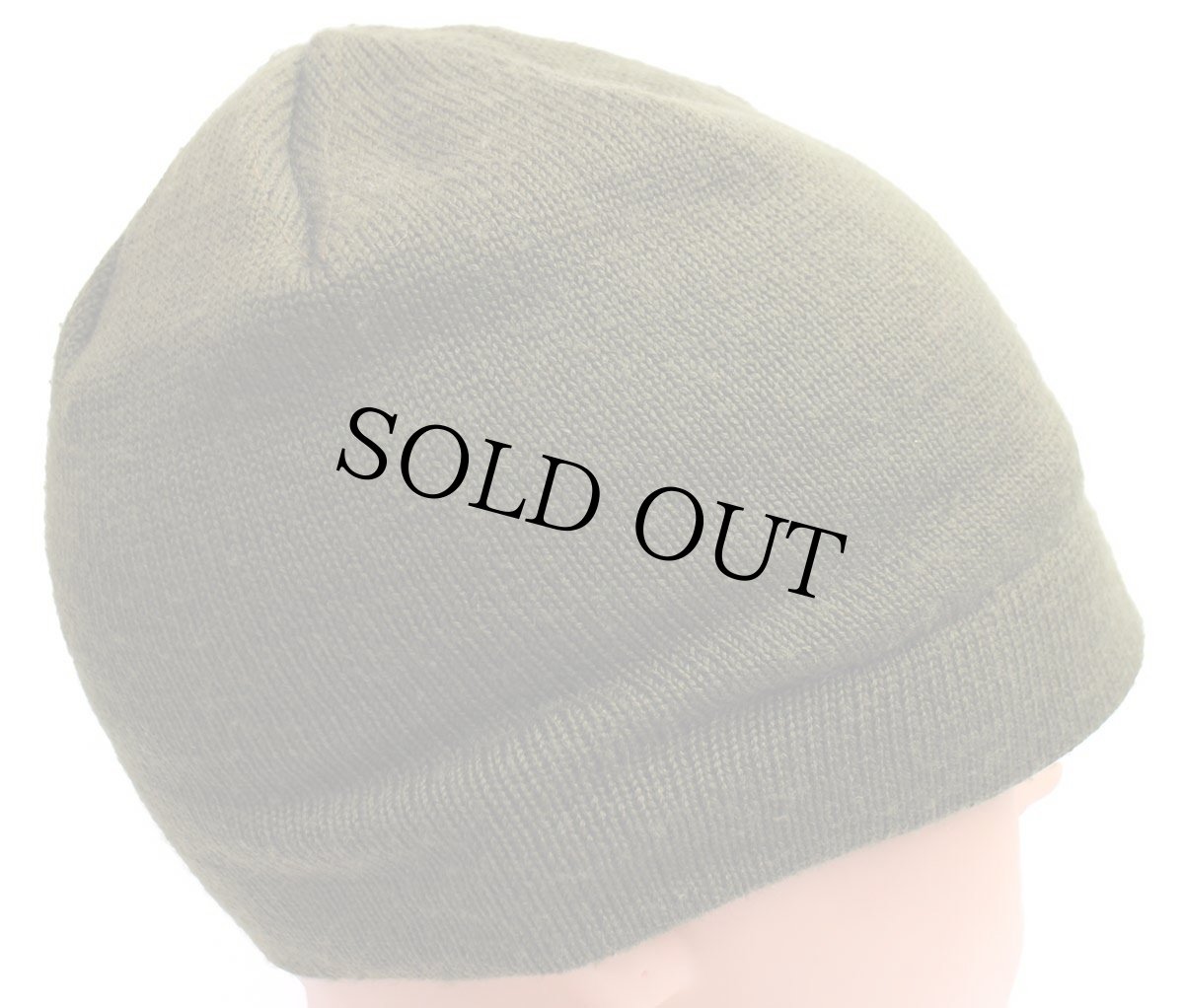 画像6: 00s イタリア軍 ツバ付き ウール ワッチキャップ オリーブグリーン★B ニットキャップ (6)