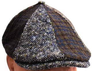 アイルランド製 Hanna Hats パッチワーク ツイード ウールハット