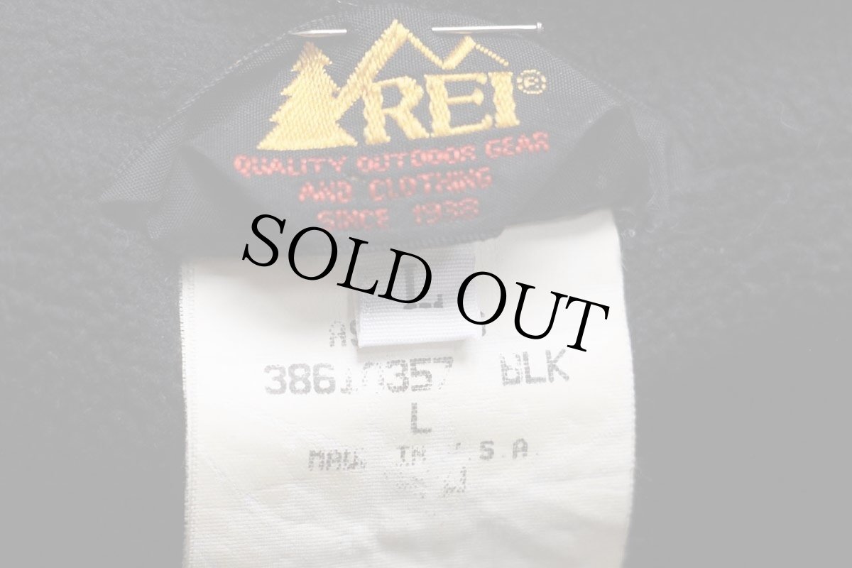 画像5: 90s USA製 REI POLARTEC フリースジャケット 黒 L (5)