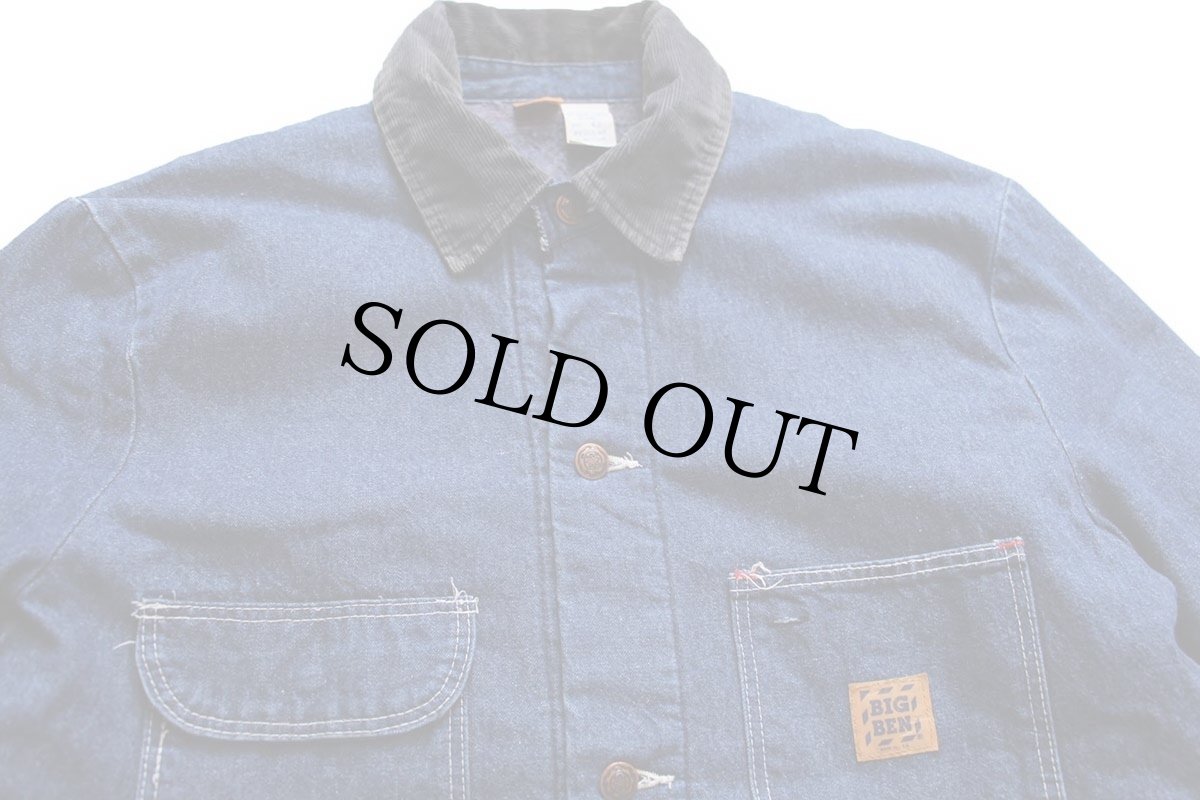 画像3: 80s USA製 BIG BEN ブランケットライナー デニム チョアコート カバーオール 42R★Wranglerラングラー (3)