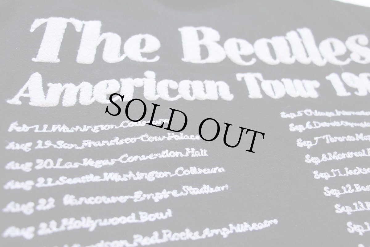 画像4: THE BEATLES American Tour 1964 ビートルズ 50周年 パッチ&チェーンステッチ メルトン ウール スタジャン 黒 XXL★特大 (4)
