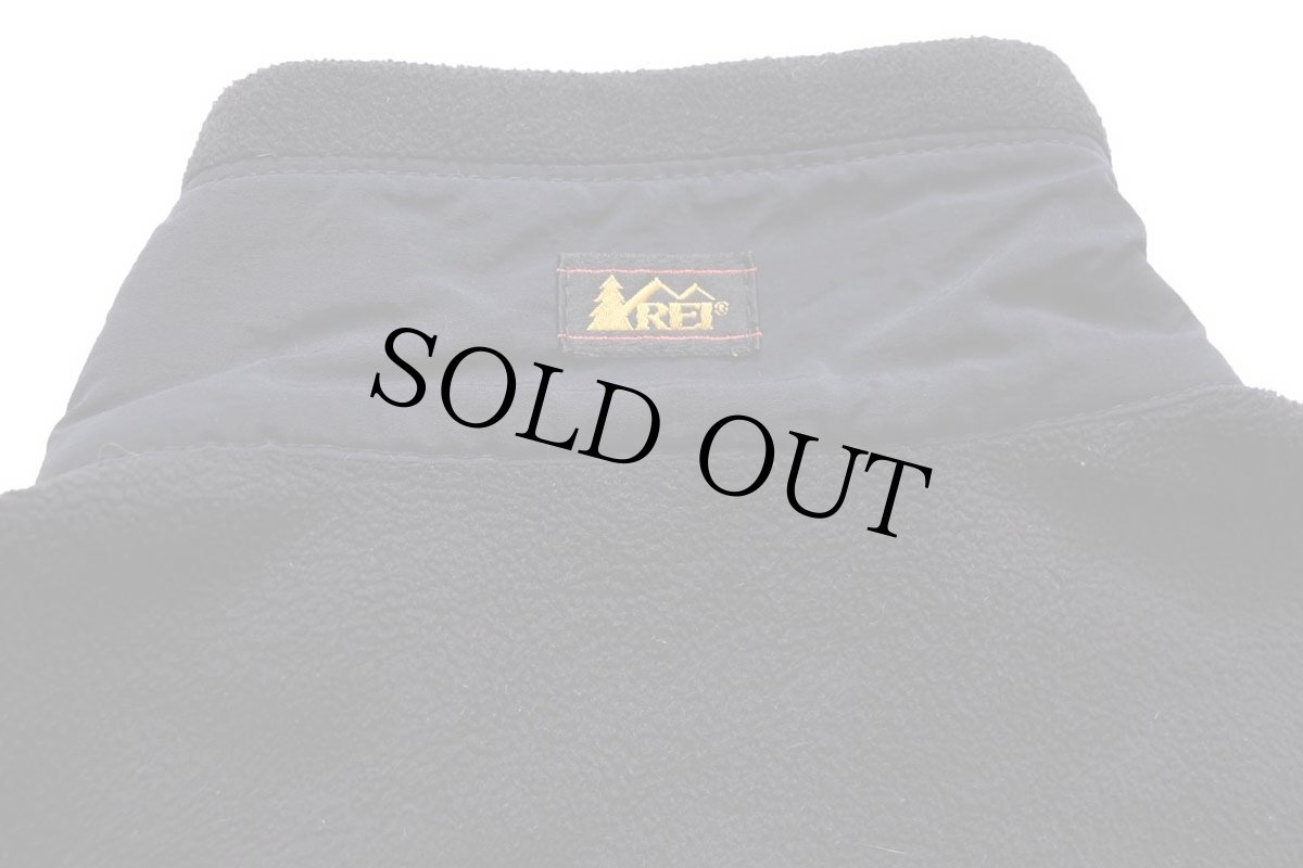 画像4: 90s USA製 REI POLARTEC フリースジャケット 黒 L (4)