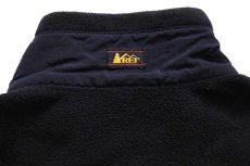 画像4: 90s USA製 REI POLARTEC フリースジャケット 黒 L (4)