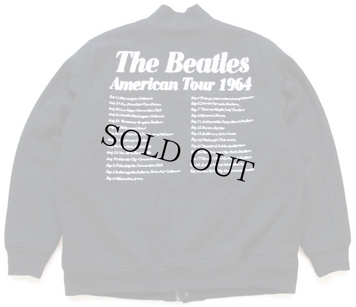 画像2: THE BEATLES American Tour 1964 ビートルズ 50周年 パッチ&チェーンステッチ メルトン ウール スタジャン 黒 XXL★特大 (2)