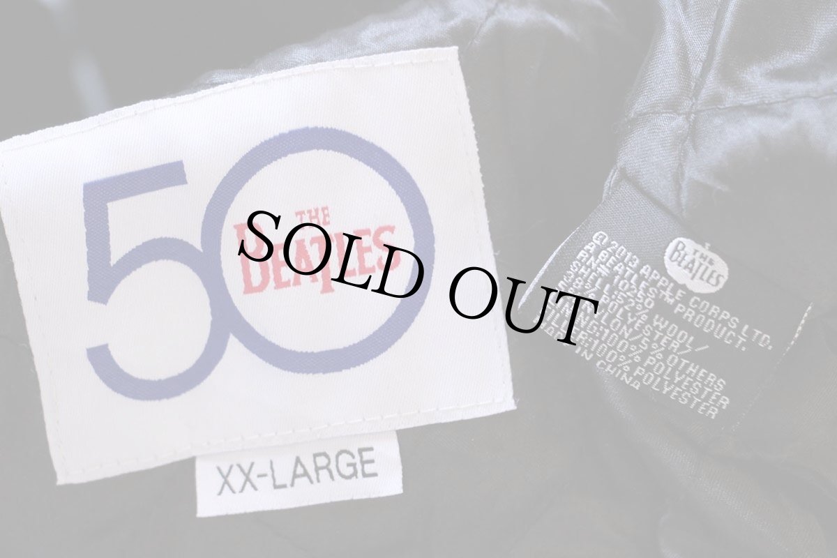 画像5: THE BEATLES American Tour 1964 ビートルズ 50周年 パッチ&チェーンステッチ メルトン ウール スタジャン 黒 XXL★特大 (5)