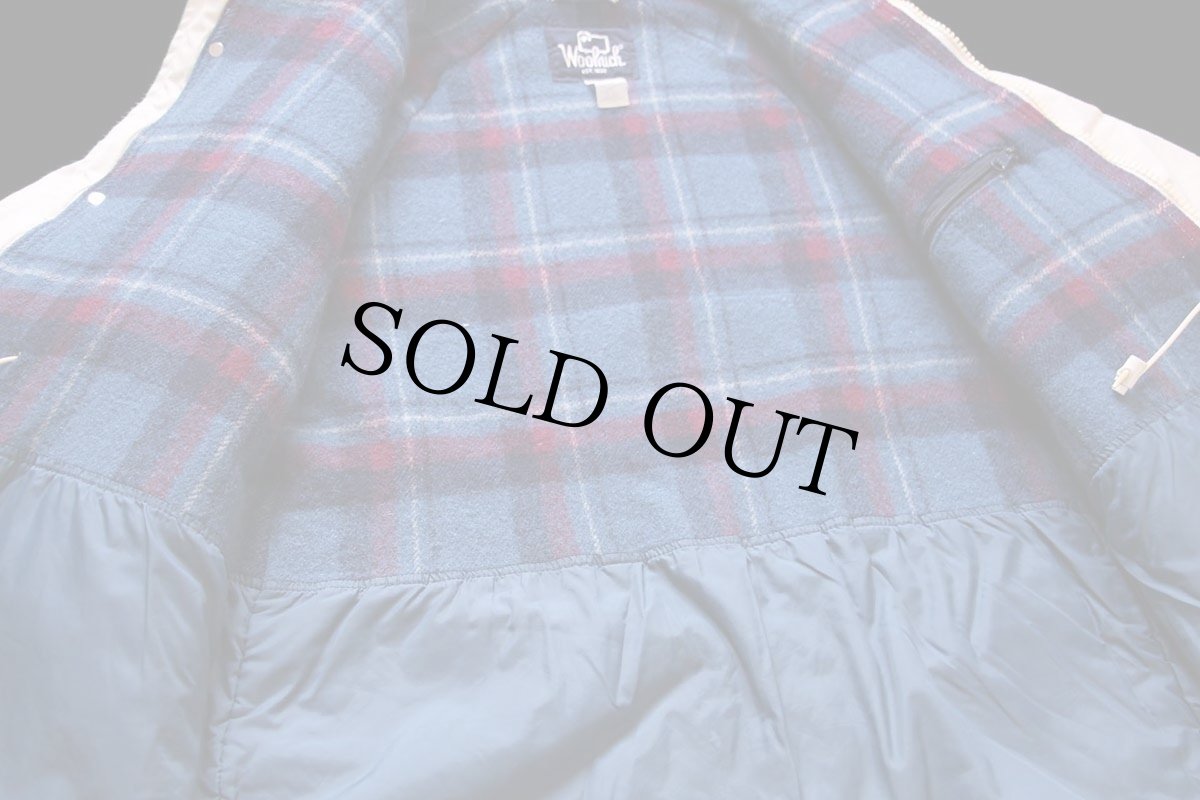 画像5: 80s USA製 Woolrichウールリッチ タータンチェック ウールライナー マウンテンジャケット カスタム アイボリー (5)