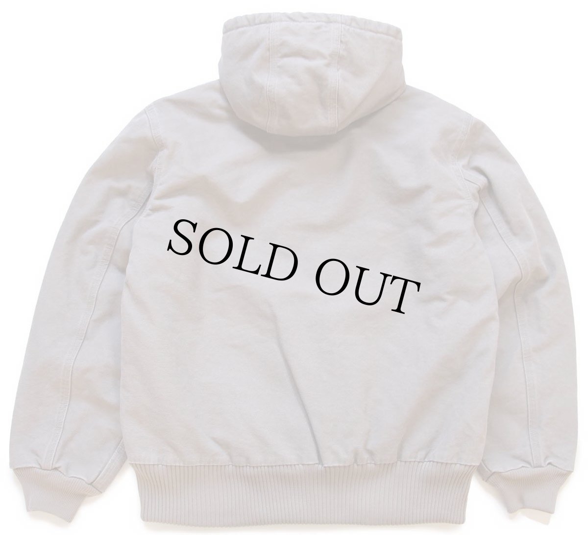 画像2: メキシコ製 carharttカーハート キルティングライナー ダック地 アクティブジャケット パーカー グレーブラウン S (2)