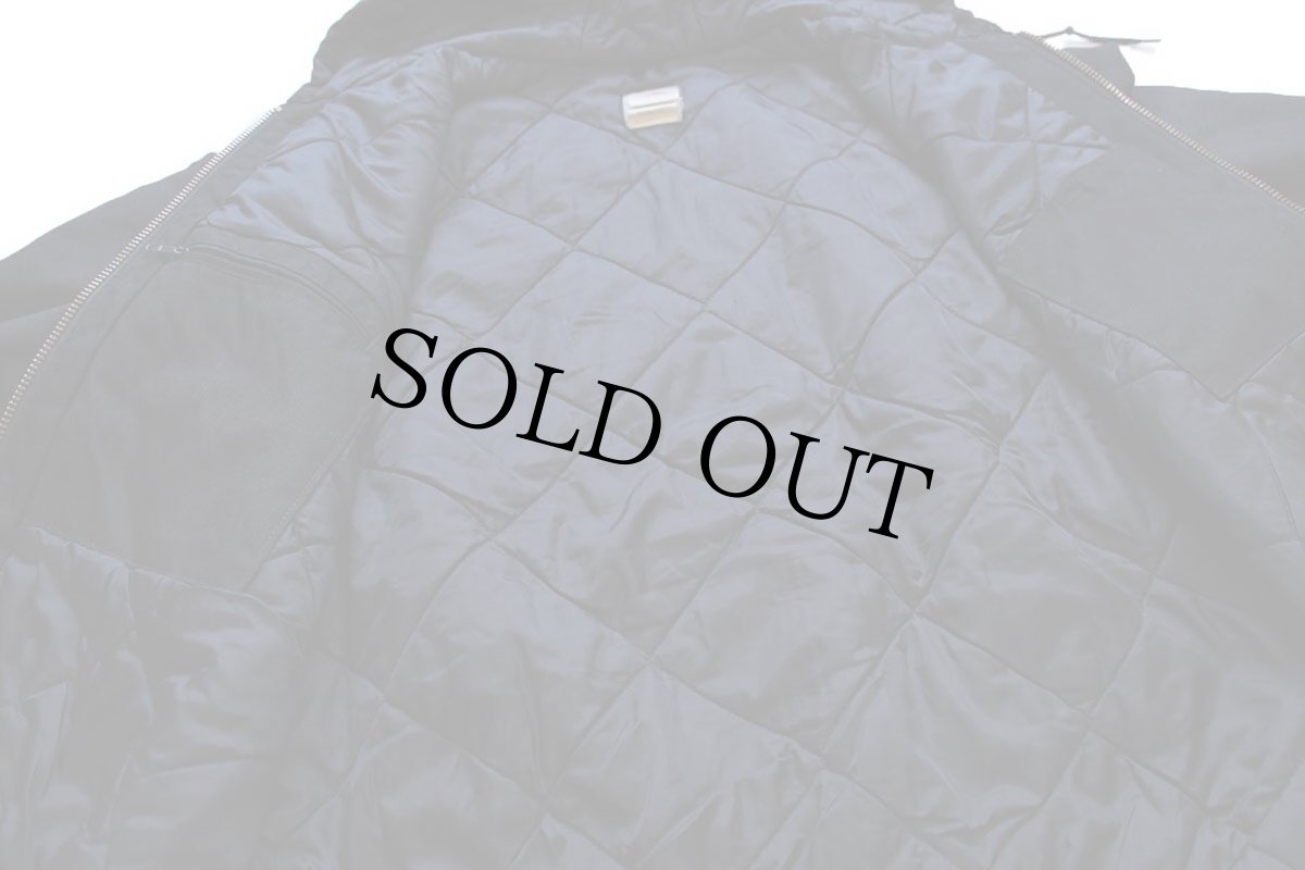 画像6: 00s メキシコ製 carharttカーハート キルティングライナー ナイロンダック アクティブジャケット パーカー 黒 L (6)