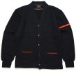 50s Kandel ウールニット レタードカーディガン 黒 - Sixpacjoe Web Shop