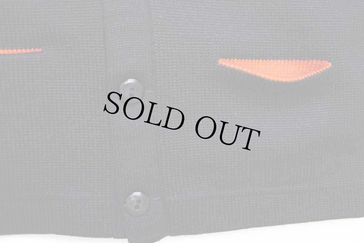 画像5: 50s Kandel ウールニット レタードカーディガン 黒 (5)